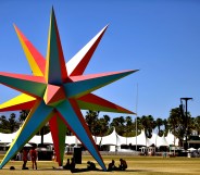 Art installation seen during the 2018 Coachella Valley Music And Arts Festival at the Empire Polo Field on April 22, 2018 in Indio, California.