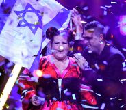 Israel's singer Netta Barzilai aka Netta performs after winning the final of the 63rd edition of the Eurovision Song Contest 2018 at the Altice Arena in Lisbon, on May 12, 2018.