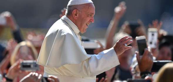 Pope Francis, representing an open letter to bishops criticising the church for spreading the "plague of the homosexual agenda"