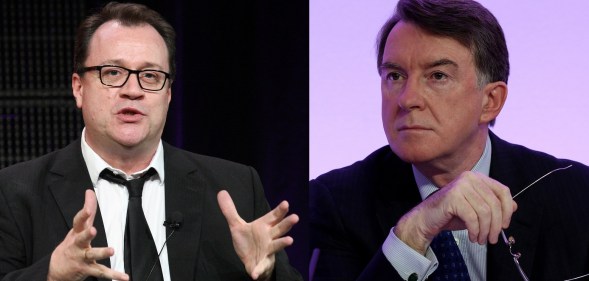 Russell T Davies and Peter Mandelson