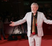 Ian McKellen walks a red carpet for 'Ian McKellen: Playing The Part' during the 12th Rome Film Fest at Auditorium Parco Della Musica on November 1, 2017 in Rome, Italy.