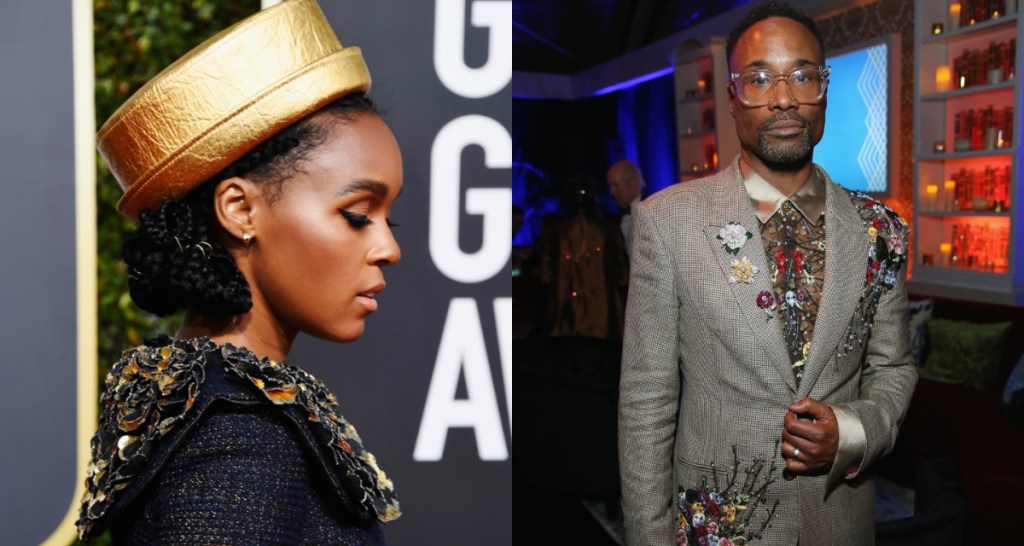 Janelle Monae and Billy Porter at the Golden Globes