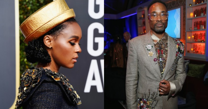Janelle Monae and Billy Porter at the Golden Globes