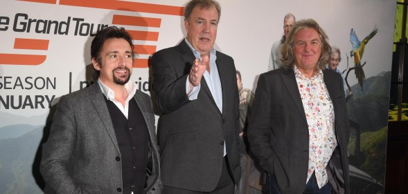 Richard Hammond, Jeremy Clarkson and James May attend a screening of 'The Grand Tour' season 3 held at The Brewery on January 15, 2019 in London, England