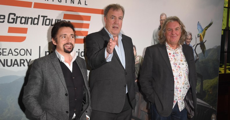 Richard Hammond, Jeremy Clarkson and James May attend a screening of 'The Grand Tour' season 3 held at The Brewery on January 15, 2019 in London, England