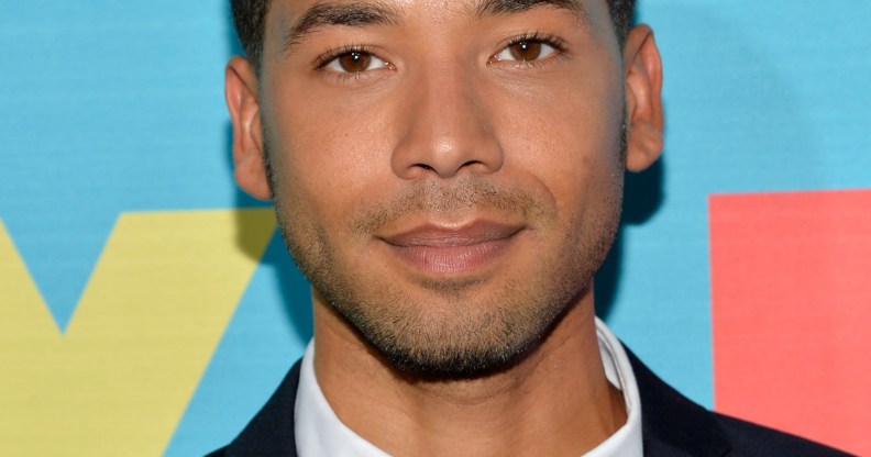 Actor Jussie Smollet attends the FOX 2014 Programming Presentation at the FOX Fanfront on May 12, 2014 in New York City.