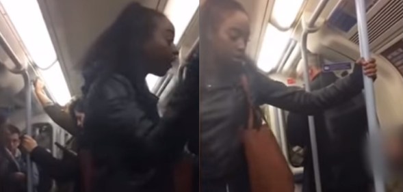 The woman shouted at the man on the London Underground