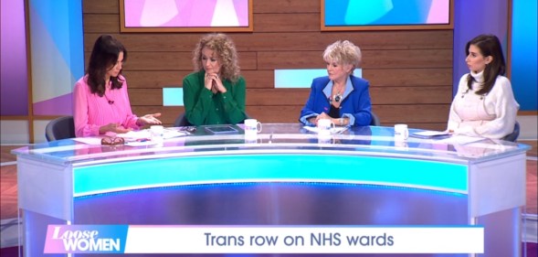 Loose Women panellists Andrea McLean, Nadia Sawalha, Gloria Hunniford and  Stacey Solomon