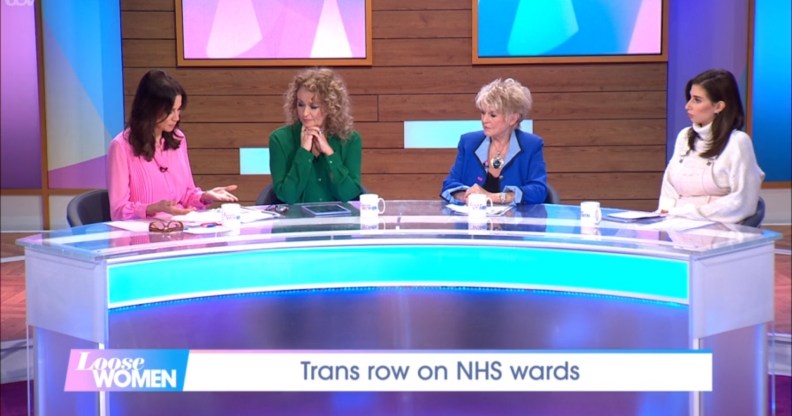 Loose Women panellists Andrea McLean, Nadia Sawalha, Gloria Hunniford and  Stacey Solomon