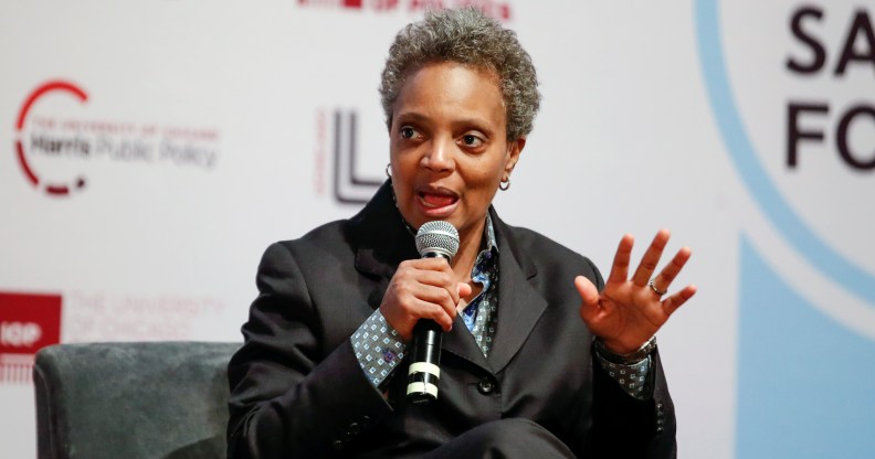 Chicago mayoral candidate Lori Lightfoot, who is the subject of a series of homophobic leaflets