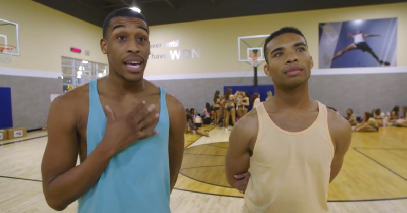 Los Angeles Rams male cheerleaders Quinton Peron and Napolean Jinnies will perform at the Super Bowl