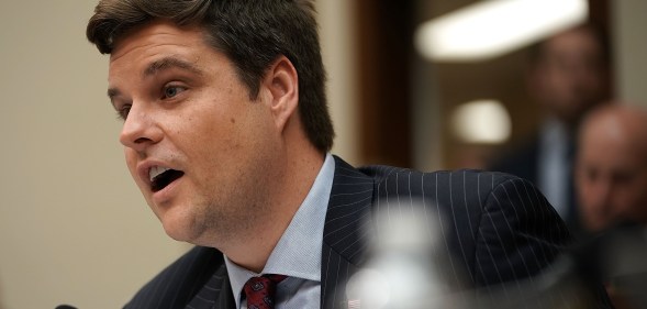 US Rep. Matt Gaetz (R-FL) speaks during a hearing before the House Judiciary Committee