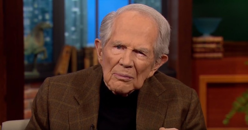 The 700 Club host Pat Robertson, who believes Satan spreads rumours that Jesus was gay