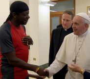 Gay comedian Stephen K Amos meets Pope Francis (BBC)