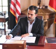 Puerto rico governor Ricardo Rosselló tweeted a picture of him signing the executive order.