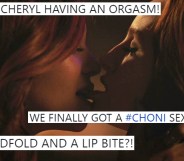 Riverdale lesbian couple Toni Topaz and Cheryl Blossom having sex on the show.