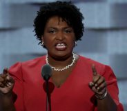 Stacey Abrams speaks at the Democratic National Convention at the Wells Fargo Center, July 25, 2016 in Philadelphia, Pennsylvania.