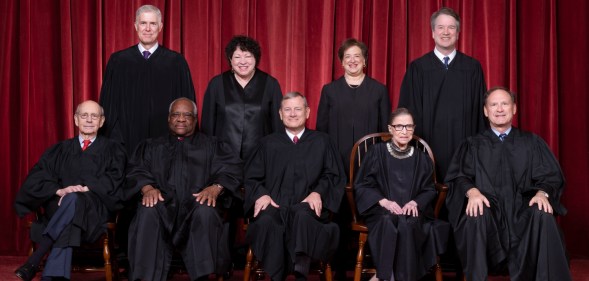 The nine justices of the US Supreme Court