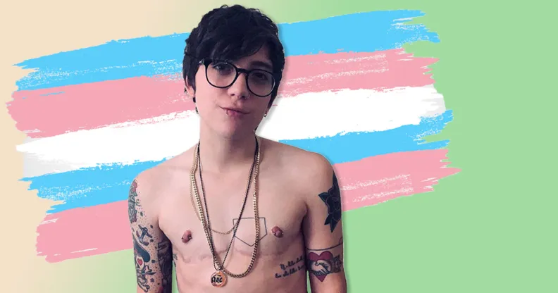 Transgender YouTuber Ryan Cassata reveals his chest after top surgery (PinkNews)
