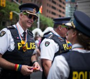 Police officers at the Pride Toronto festival in 2016.