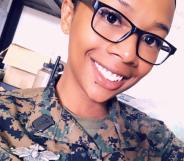 Photo of trans US military member Akira Wyatt