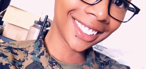 Photo of trans US military member Akira Wyatt