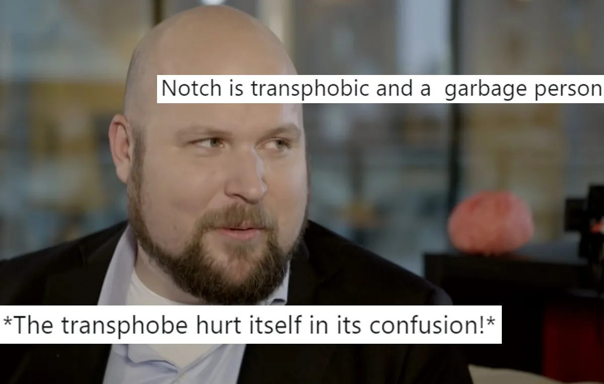 Anti-trans Minecraft creator Markus 'Notch' Persson removed from