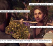 Assassin's Creed Odyssey forces player's characters to have a heterosexual relationship.