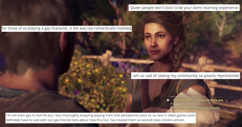 Assassin's Creed Odyssey forces player's characters to have a heterosexual relationship.