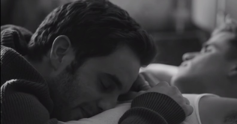 Ben Platt with Charlie Carver in his "Ease My Mind" music video