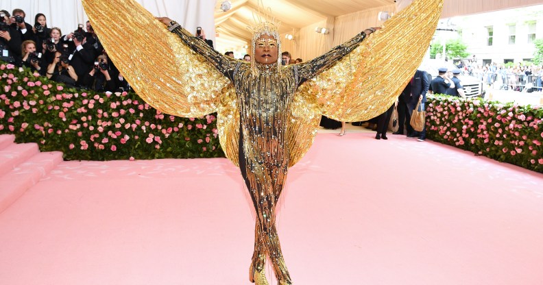 Billy Porter in gold at Met Gala 2019