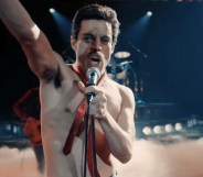 A shirtless Rami Malek as Freddie Mercury in the biopic Bohemian Rhapsody, which is reportedly set to come out in China