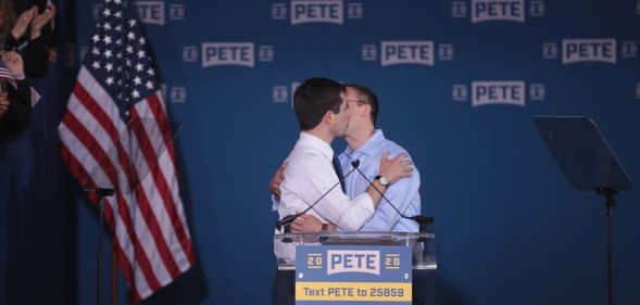 Chasten and Pete Buttigieg kissing
