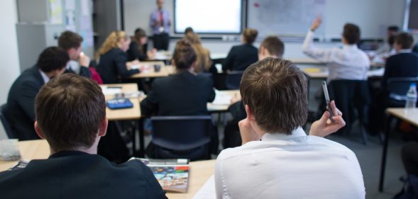 A school class representing LGBT history being taught in Illinois schools