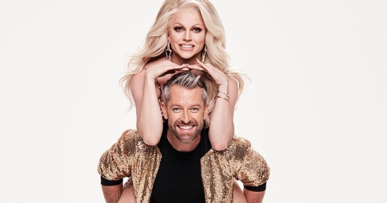 Courtney Act danced with a male partner on Dancing with The Stars Australia to the tune of "Fell It Still."