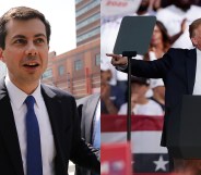Pete Buttigieg and Donald Trump