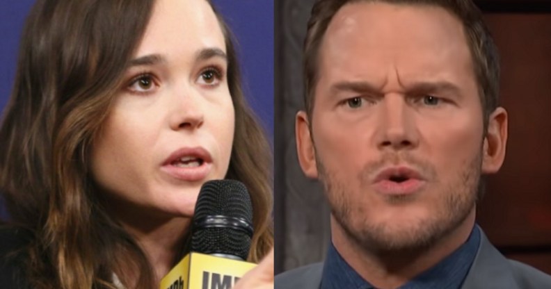 Photos of Ellen Page and Chris Pratt