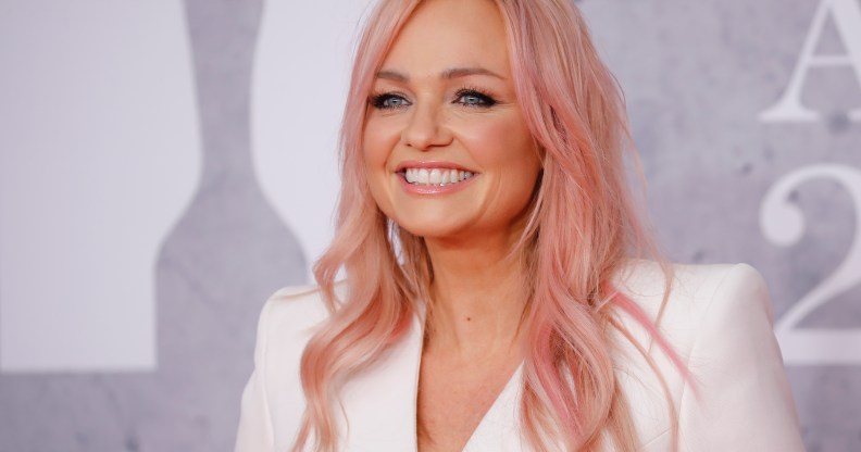 British singer Emma Bunton, member of The Spice Girls, poses on the red carpet on arrival for the BRIT Awards 2019 in London on February 20, 2019.