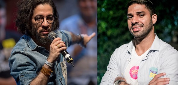 Gay congressman Jean Wyllys (L) will be replaced by David Miranda (R)