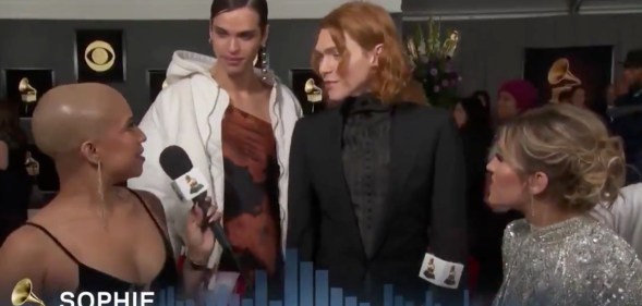SOPHIE on the red carpet at the Grammy Awards
