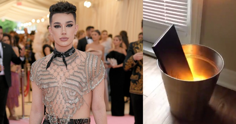James Charles at the Met Gala, a burning palette