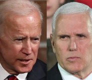 Former Vice President Joe Biden and current Vice President Mike Pence