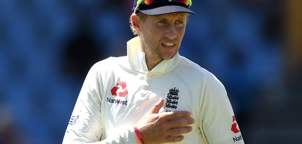Joe Root of England complains of chest pain during Day Four of the Third Test match between the West Indies and England at Darren Sammy Cricket Ground on February 12, 2019 in Gros Islet, Saint Lucia