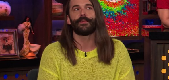 Queer Eye star Jonathan Van Ness appearing on Watch What Happens Live with Andy Cohen on March 24 2019.