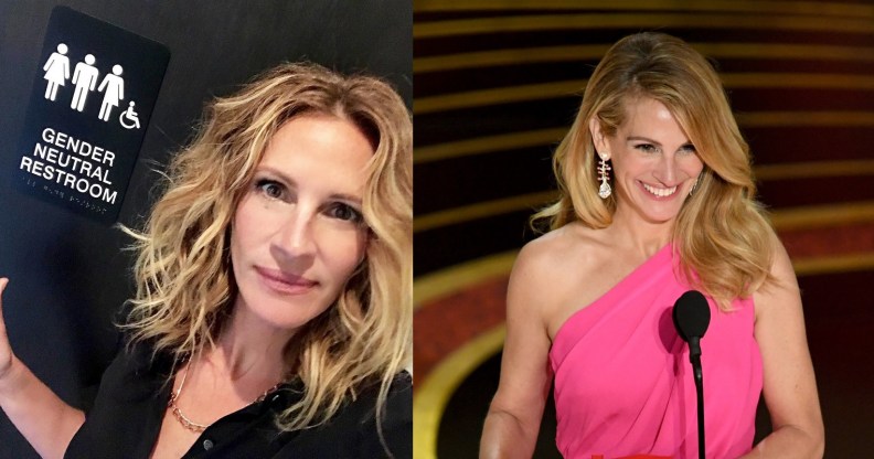 Julia Roberts posted in support of gender-neutral bathrooms