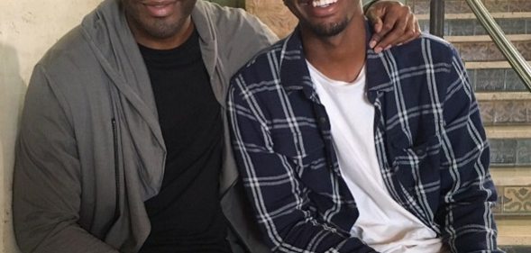 Queer Eye star Karamo Brown in an Instagram photo with his son