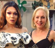 Kirsten Gillibrand with drag queen Vana.