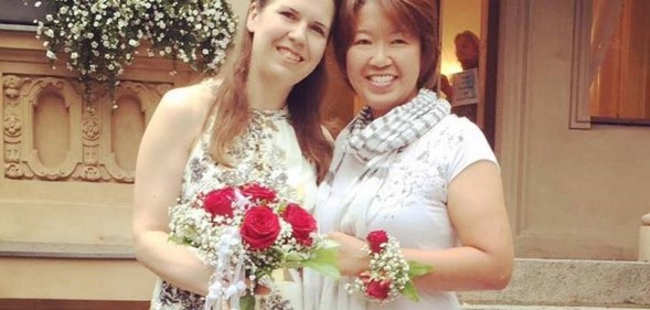 Lesbian couple Ai Nakajima—a Japan citizen—and her German partner Kristina Baumann got married in Germany in 2018