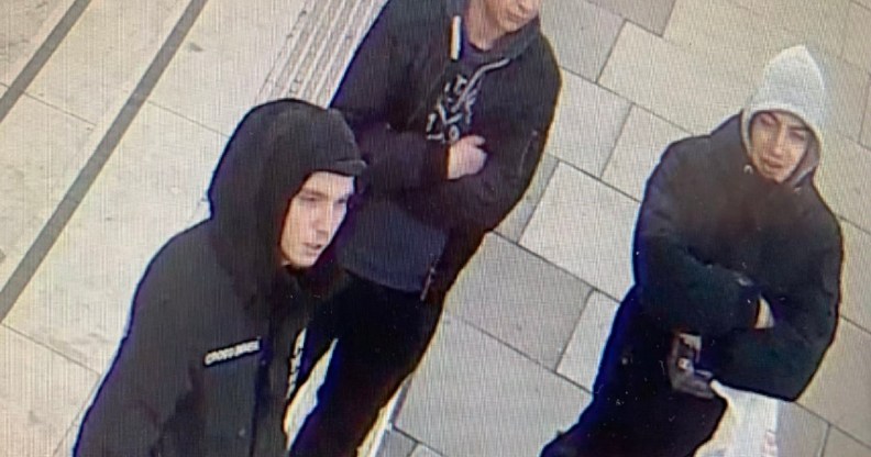 London's Metropolitan Police issued an homophobic assault appeal for three men