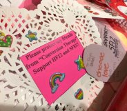 A collection of Valentine's Day cards to Minnesota lawmakers urging a gay 'cure' therapy ban